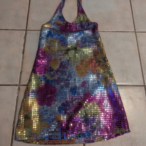 Girls sequined halter dress by Les Tout Petits - Picture 2 of 3